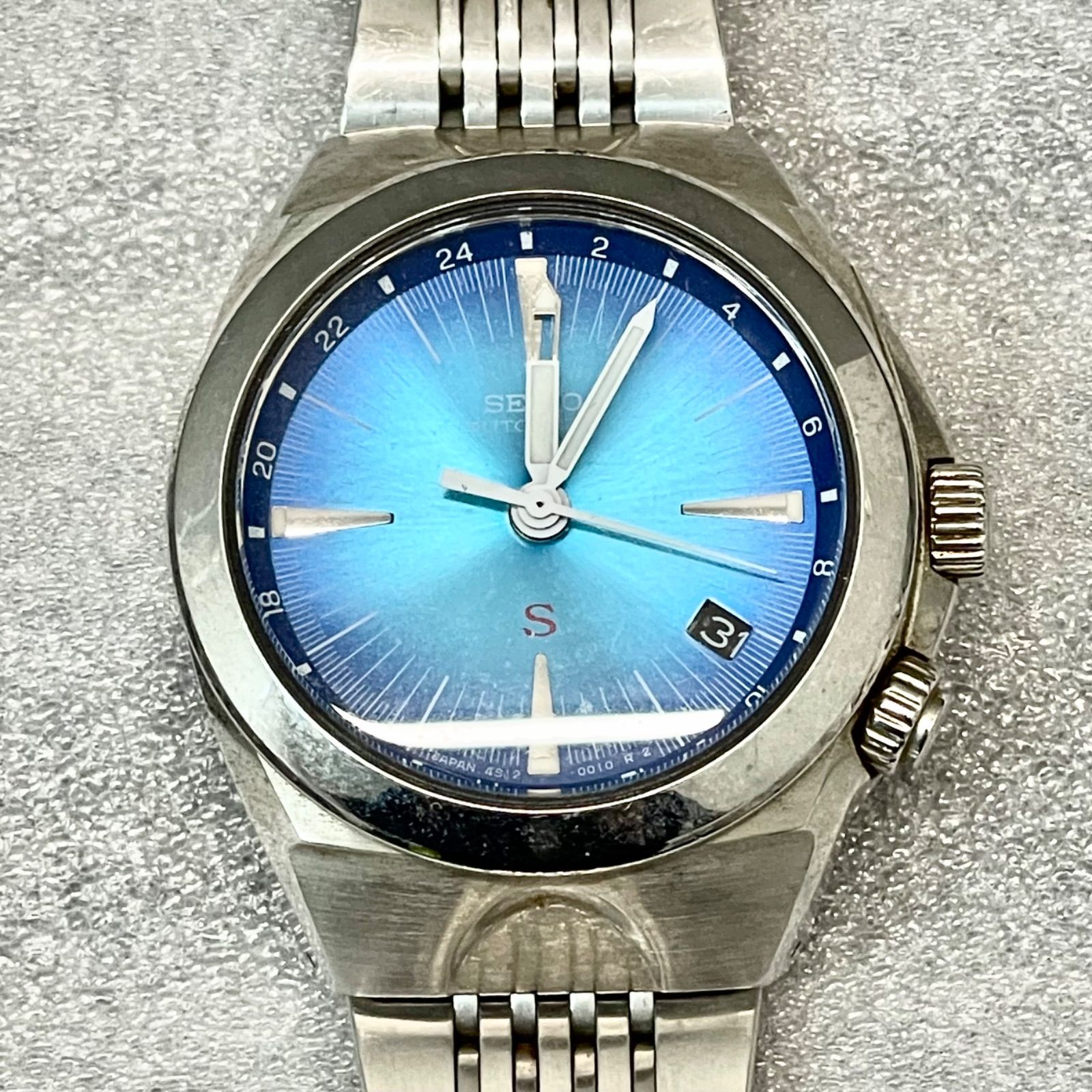 【NPA】ジャンク SEIKO セイコー メカサス 4S12-0010 ブルー 青