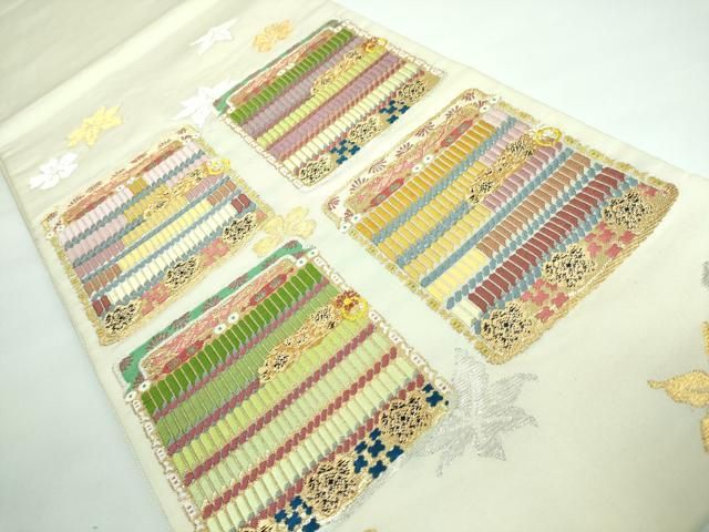 平和屋本店□極上 太鼓柄 本袋帯 龍村平蔵柄 厳毛錦 金銀糸 共箱付き  