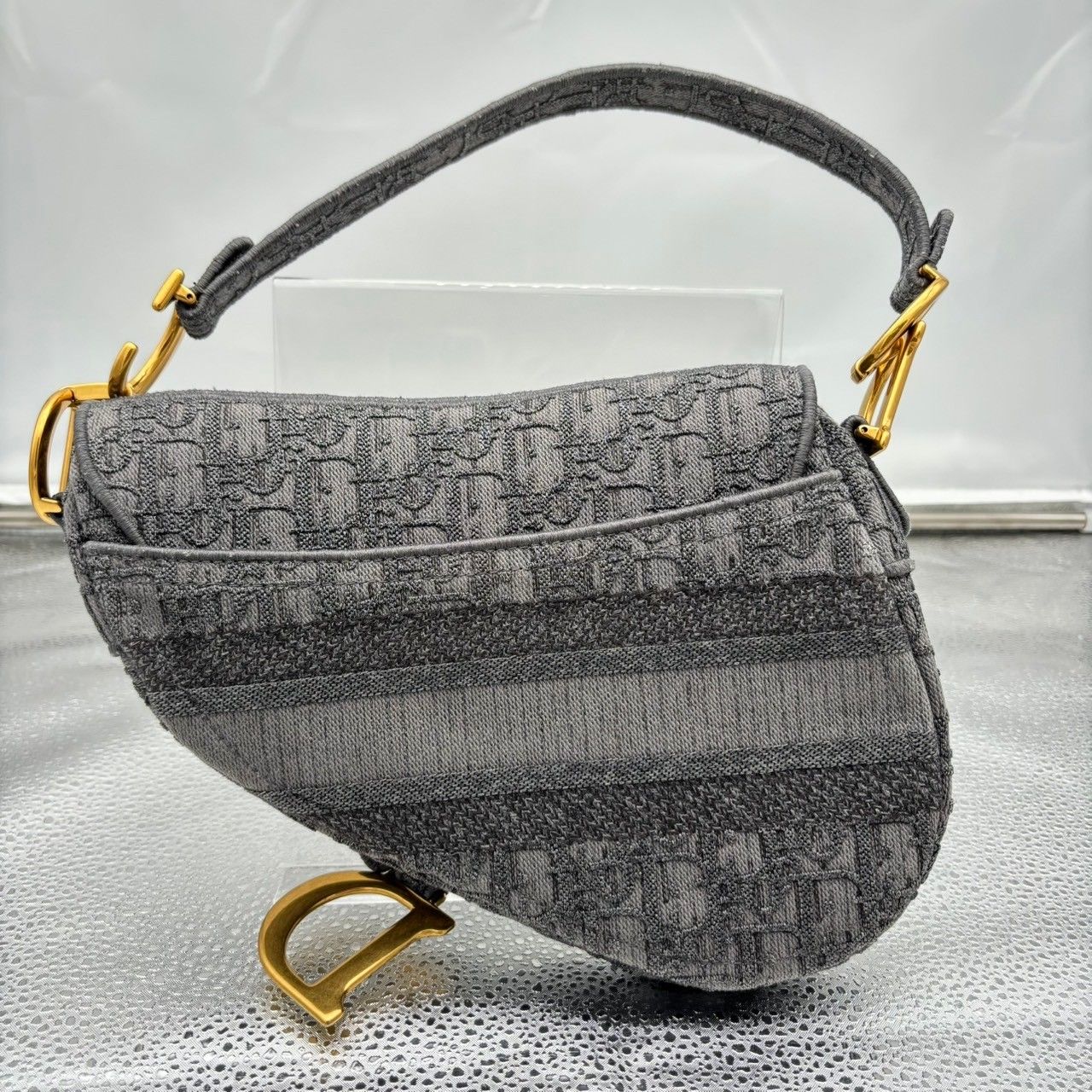 DIOR 1点限定セール!サドルショルダーバッグ グレー ミディアム Dior サドルバッグ ミディアム ショルダーバッグ グレー