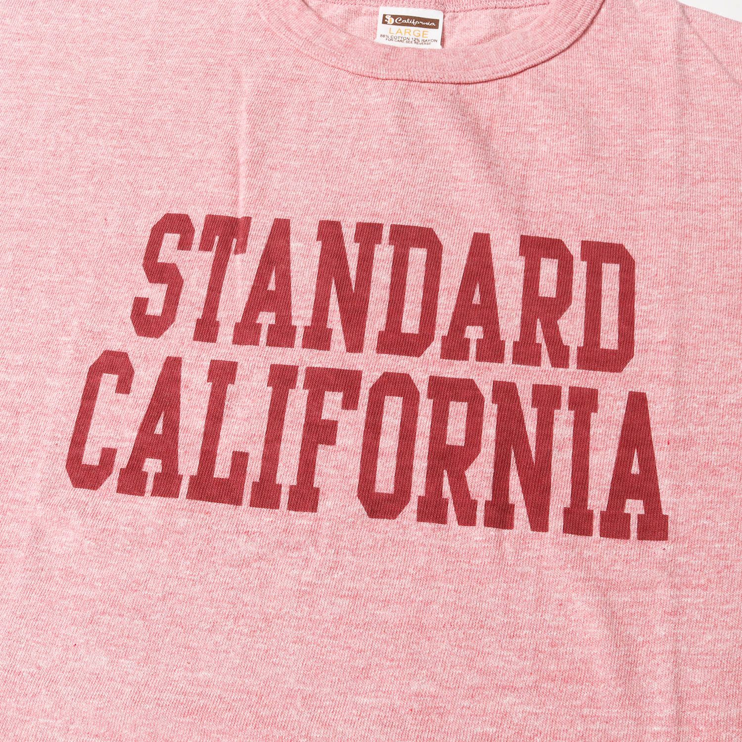 STANDARD CALIFORNIA スタンダードカリフォルニア Tシャツ サイズ:L / 22AW ウォッシュド加工 フロント ロゴ バインダーネック Tシャツ (SD 88/12 LOGO T) / ヘザーレッド / トップス カットソー 半袖【メンズ】【K4452】 新品】STANDARD CALIFORNIA スタンダードカリフォルニア Tシャツ