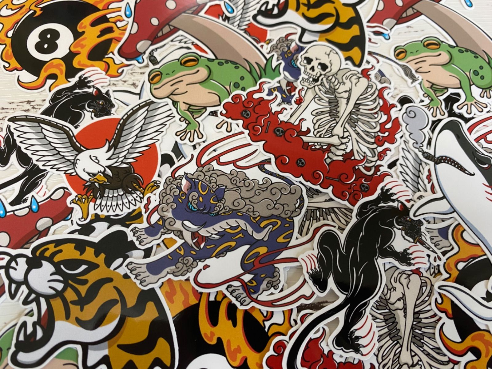 スマホに入る！」 ワシ オールドスクール タトゥー ステッカー