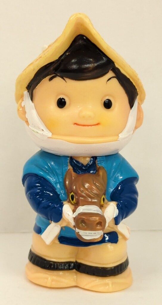 青森銀行 郷土の芸能シリーズ貯金箱 アッちゃん 荒馬踊りの巻 100mm