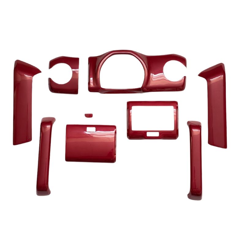 再入荷 レッド 3Dドレスアップインテリアパネル 9Pセット ハスラー MR31 H26|12-R1|12 YourParts e0191 車 カスタム パーツ 内装 おしゃれ ドレスアップ