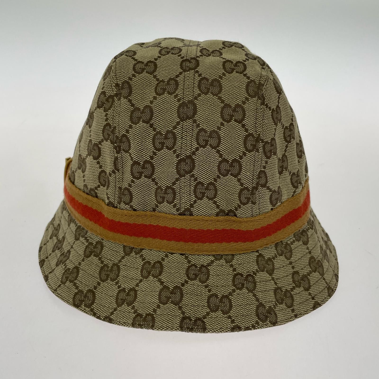 GUCCI グッチ GG 帽子 バケットハット ベージュ S GUCCI グッチ GG柄 ロゴ バケットハット sizeXL/ベージュ - メルカリ