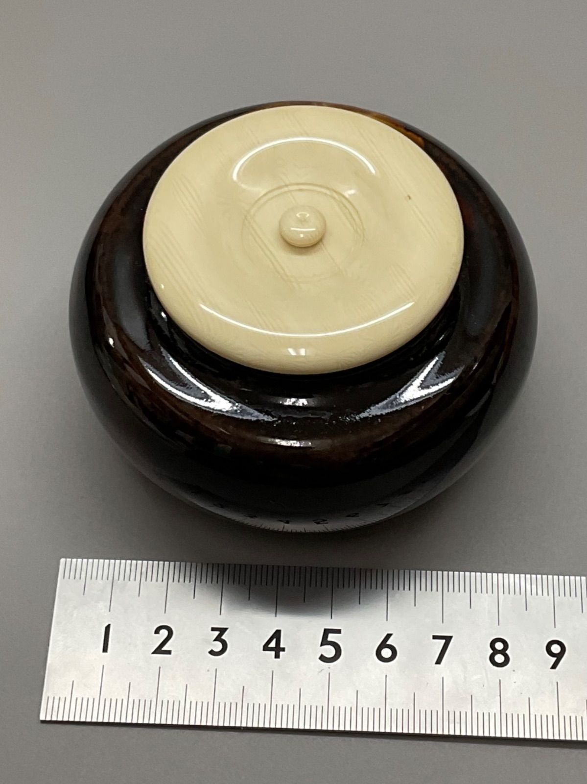 S11 洛東 桶谷定一作 大海茶入 茶入 共箱 仕覆付 東福寺緞子 茶器