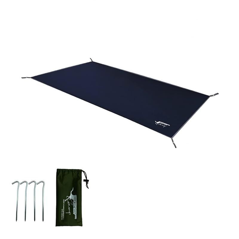 Eizer Camp(アイゼルキャンプ) グランドシート 山岳テント 205cm 90cm 120cm 軽量 テントシート 防水 アルパインテント 1人用 2人用 アンダーシート グラウンドシート (1人用（205cm×90cm）， ブラック) 
