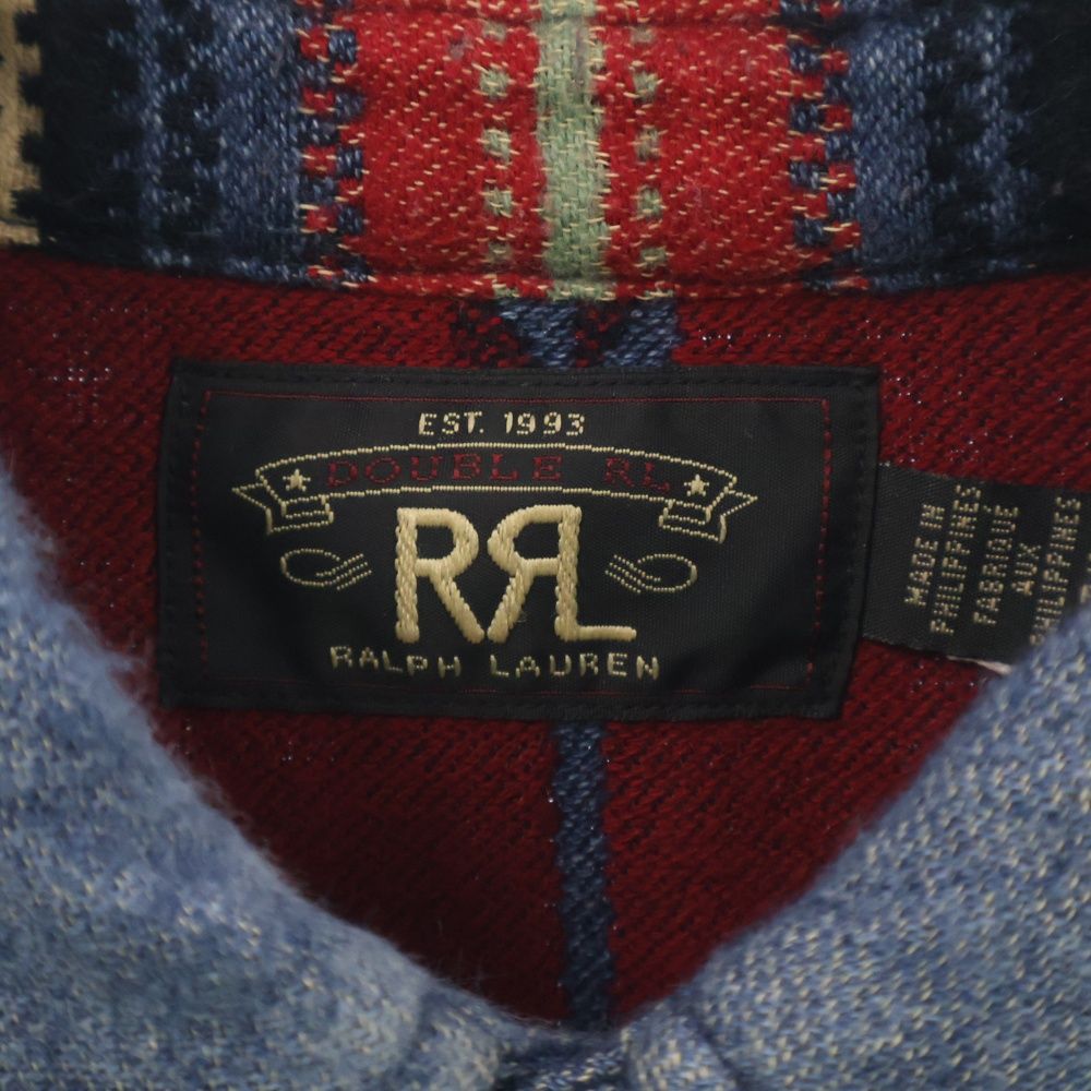 RRL (ダブルアールエル) INDIGO JAQUARD OVERSHIRT インディゴ