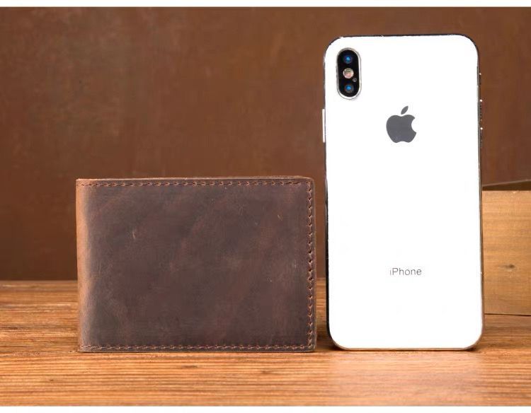 h【新品未使用】手作り 本革 ドライバーズウォレット ヴィンテージ風 カードケース メンズ レディース 免許証入れ【ブラウン】頭層疯馬皮