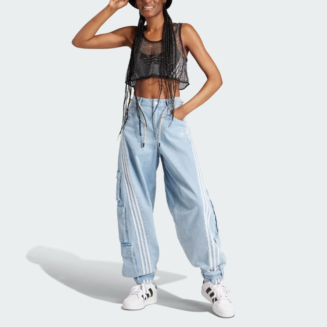 新品 adidas Originals Denim Cargo Running Pants - メルカリ