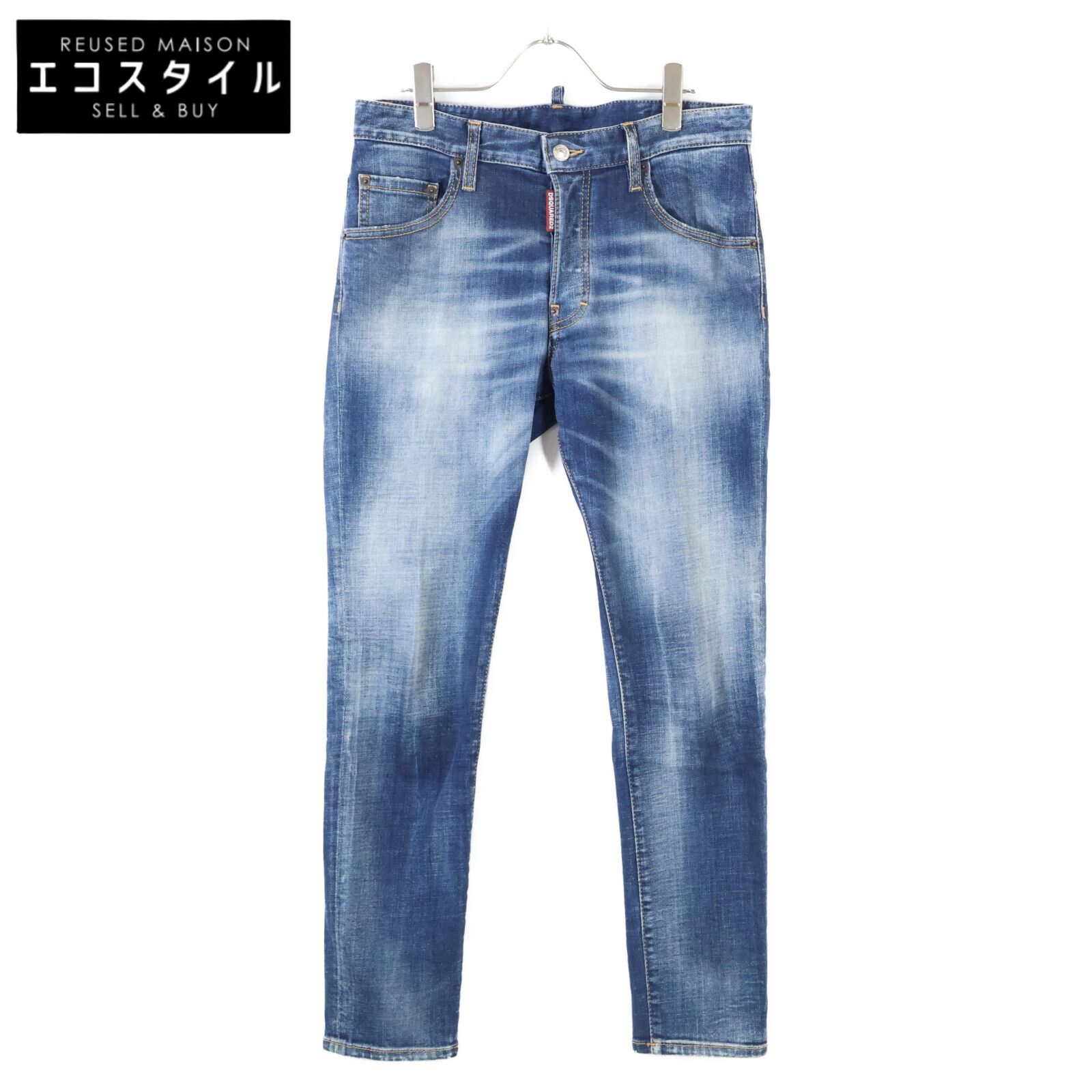 DSQUARED2 ディースクエアード S74LB1281 23SS ｲﾝﾃﾞｨｺﾞ ﾀﾞﾒｰｼﾞ加工 ﾃﾞﾆﾑﾊﾟﾝﾂ 46