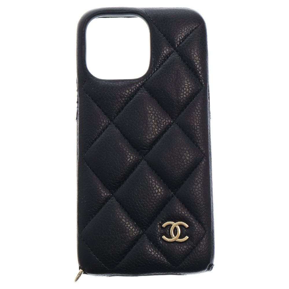 CHANEL (シャネル) iPhone15 PRO MAX キャビアスキン マトラッセ