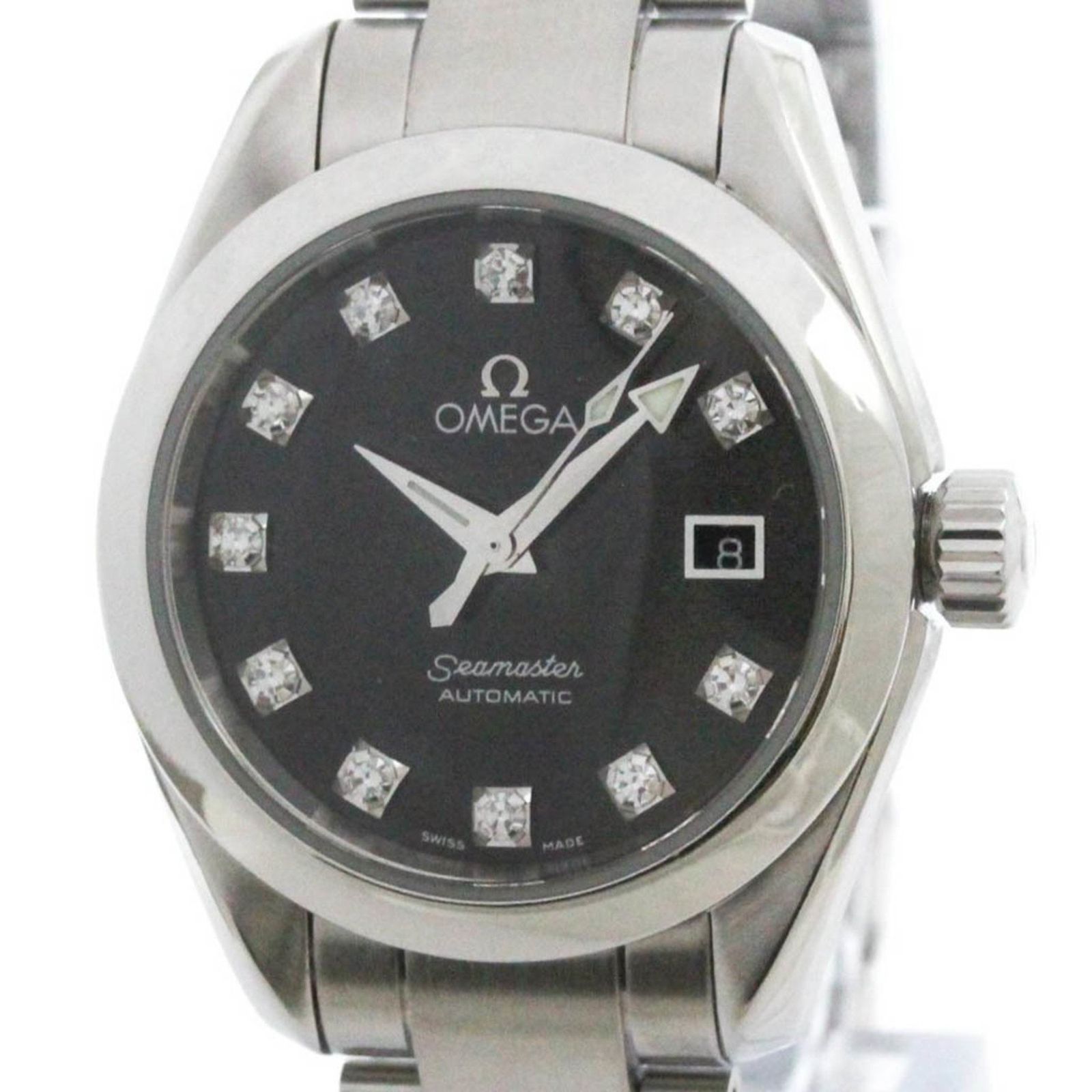 オメガ OMEGA シーマスター アクアテラ ダイヤモンド ステンレススチール 自動巻き レディース 時計 2563.55 外装仕上げ済み