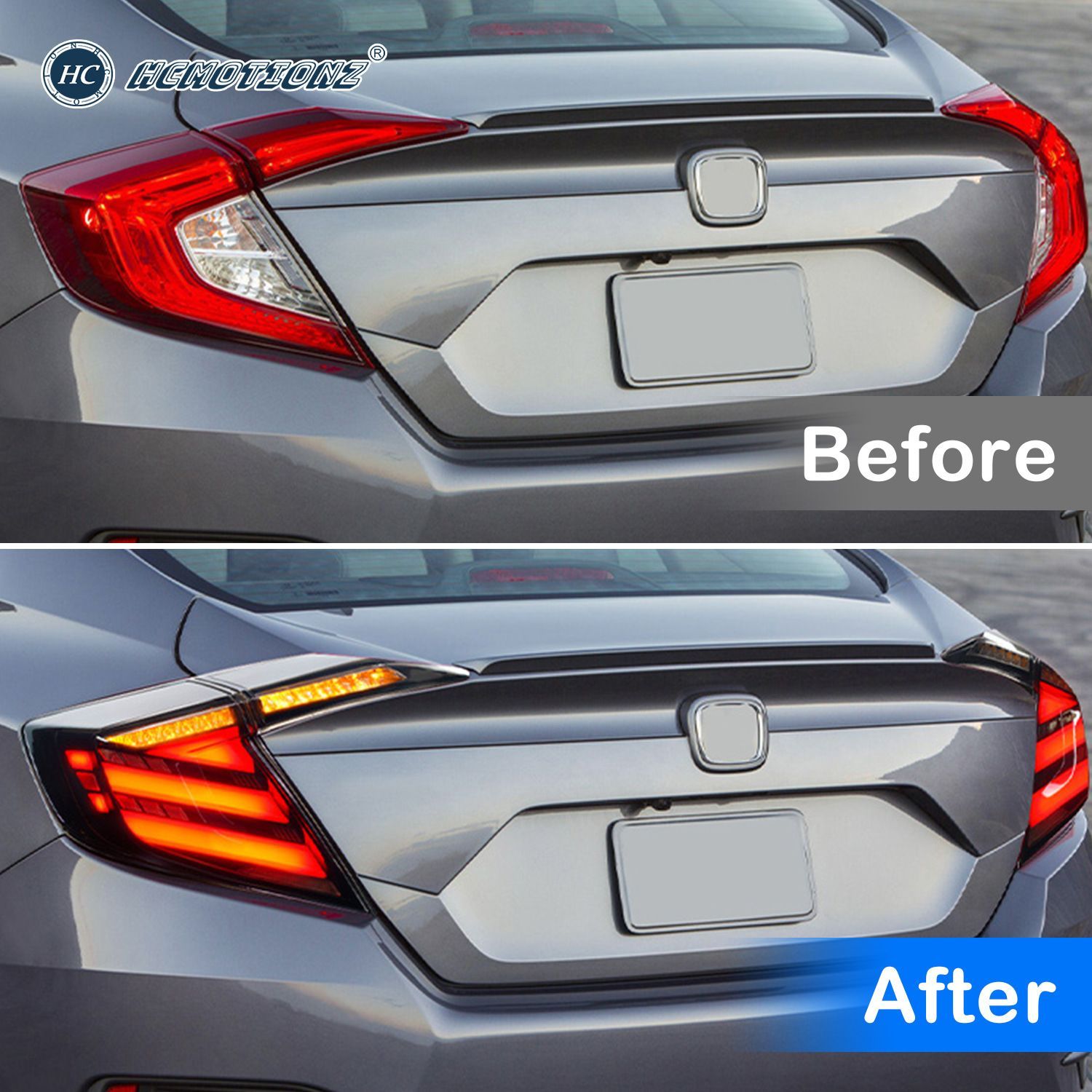 ホンダシビックCivic 16-21モデルLEDフォグランプ流光ターンシグナルテールライトアセンブリ 9.23