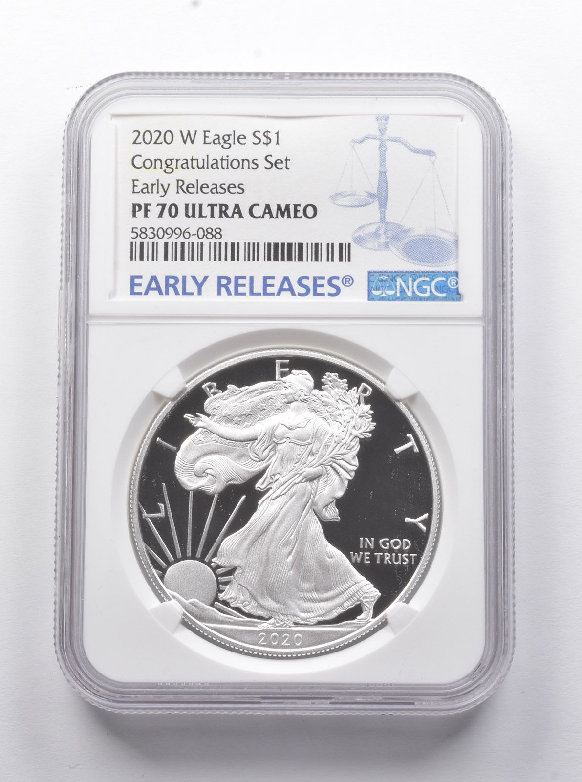 PF70 UCAM 2020W アメリカンシルバーイーグル ER コングラチュレーションセット NGC