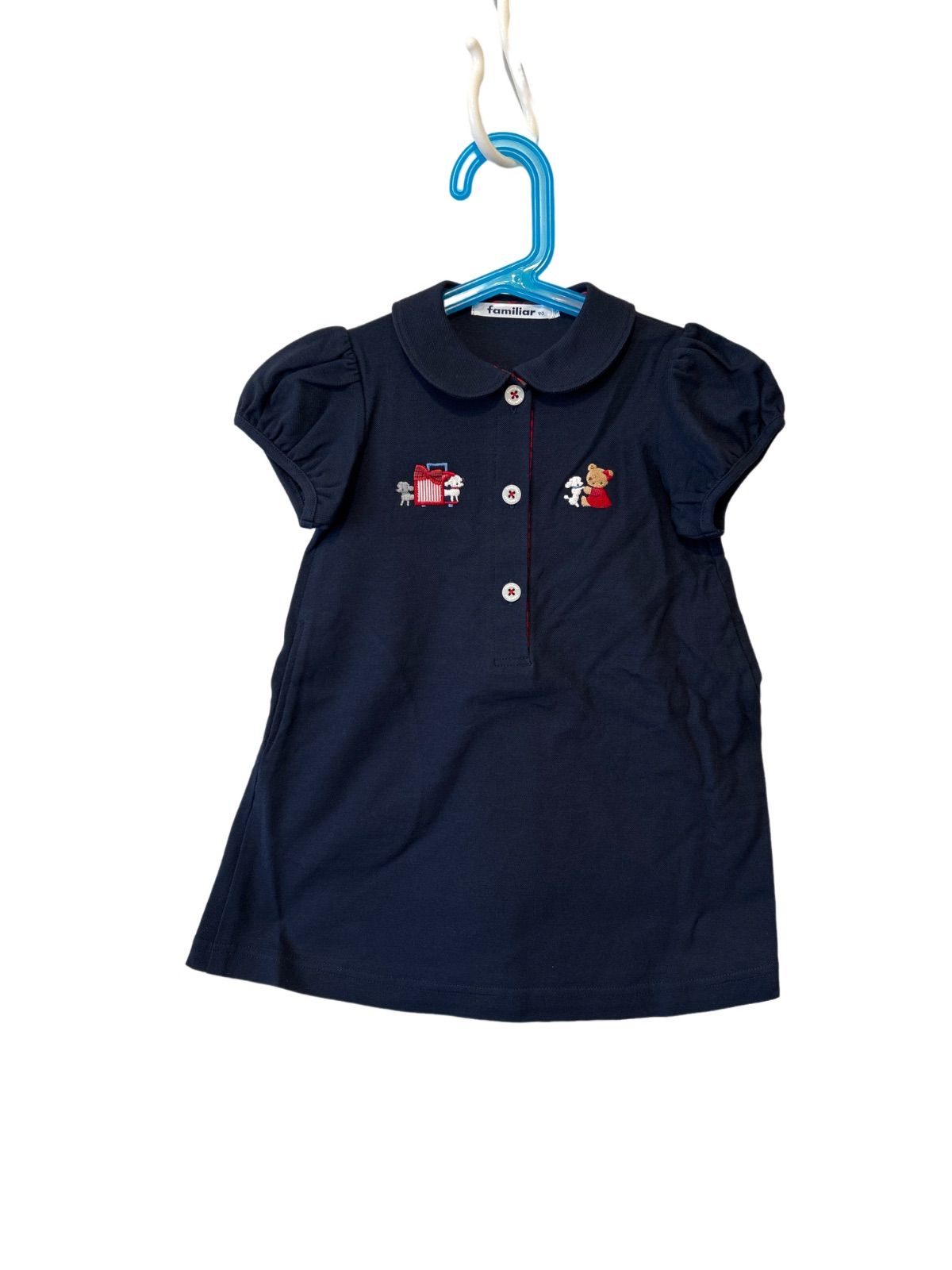 ファミリア　半袖ワンピース　新品未使用 B029【美品】 familiar ファミリア 半袖ワンピース 新品タグ付き