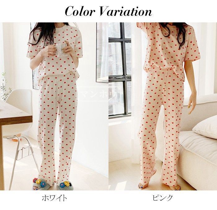 BZ302 パジャマ　レディース 可愛い ルームワンピース半袖 上下セット ルームウェア セットアップ パジャマ レディース ワンマイル
