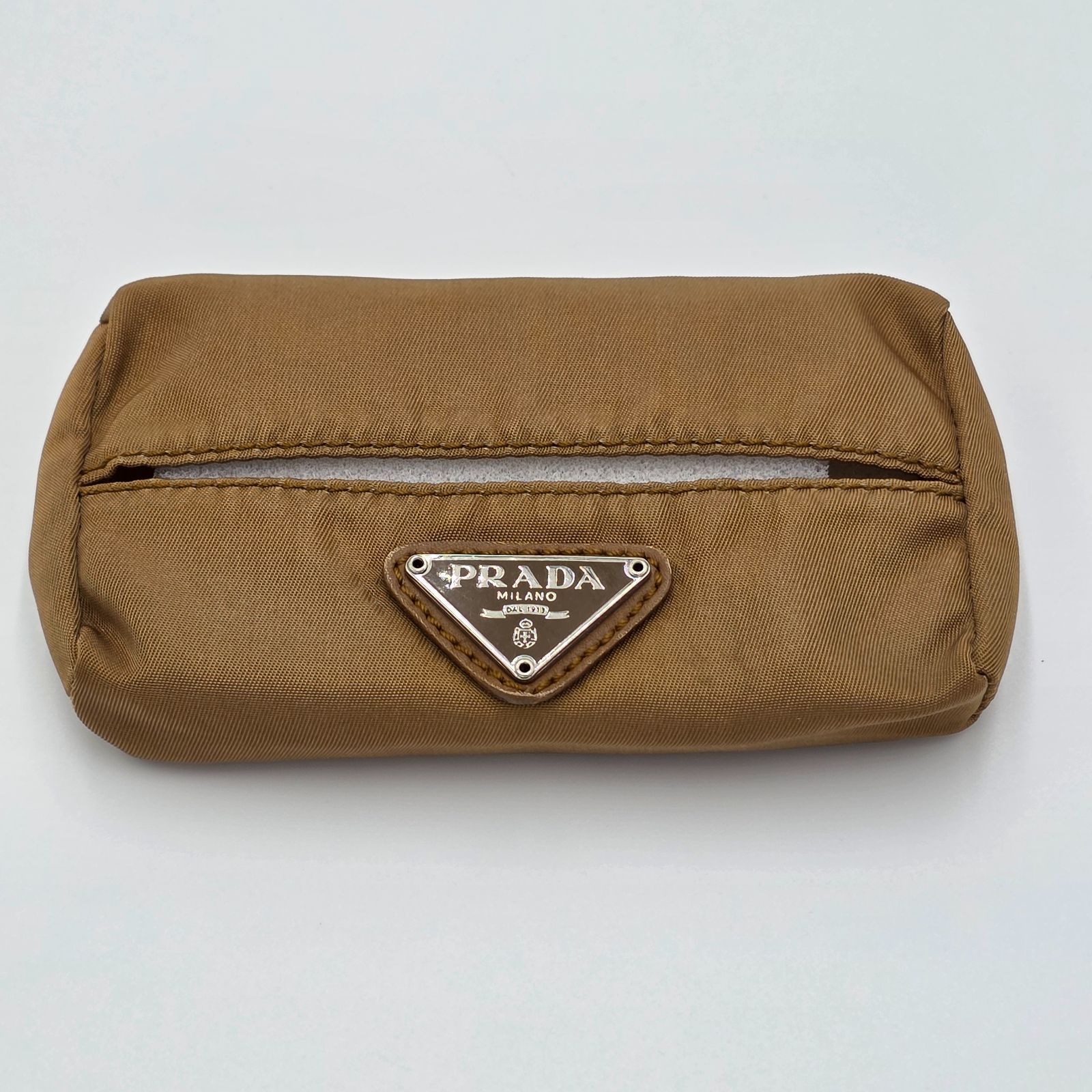 中古／B】PRADA ナイロン ポケット ティッシュケース MV1