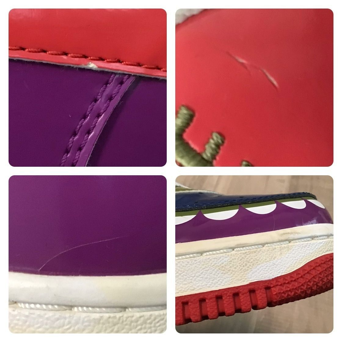 KAWS CHOMPERS BAPE STA エナメル スニーカー 27.5cm Crazy a bathing