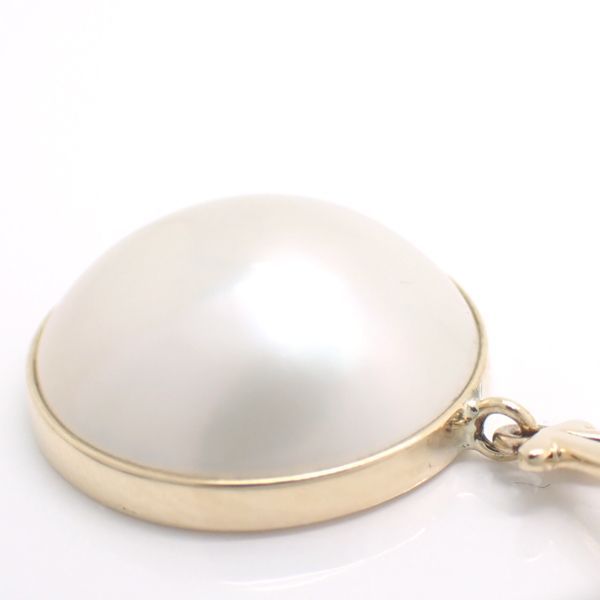 TASAKI ペンダントトップ K14 マベパール 猫 ネコモチーフ