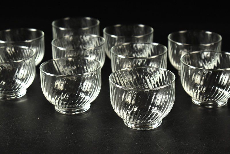 蔵A3706f HOYA ホヤクリスタル 冷茶器 小鉢 十客