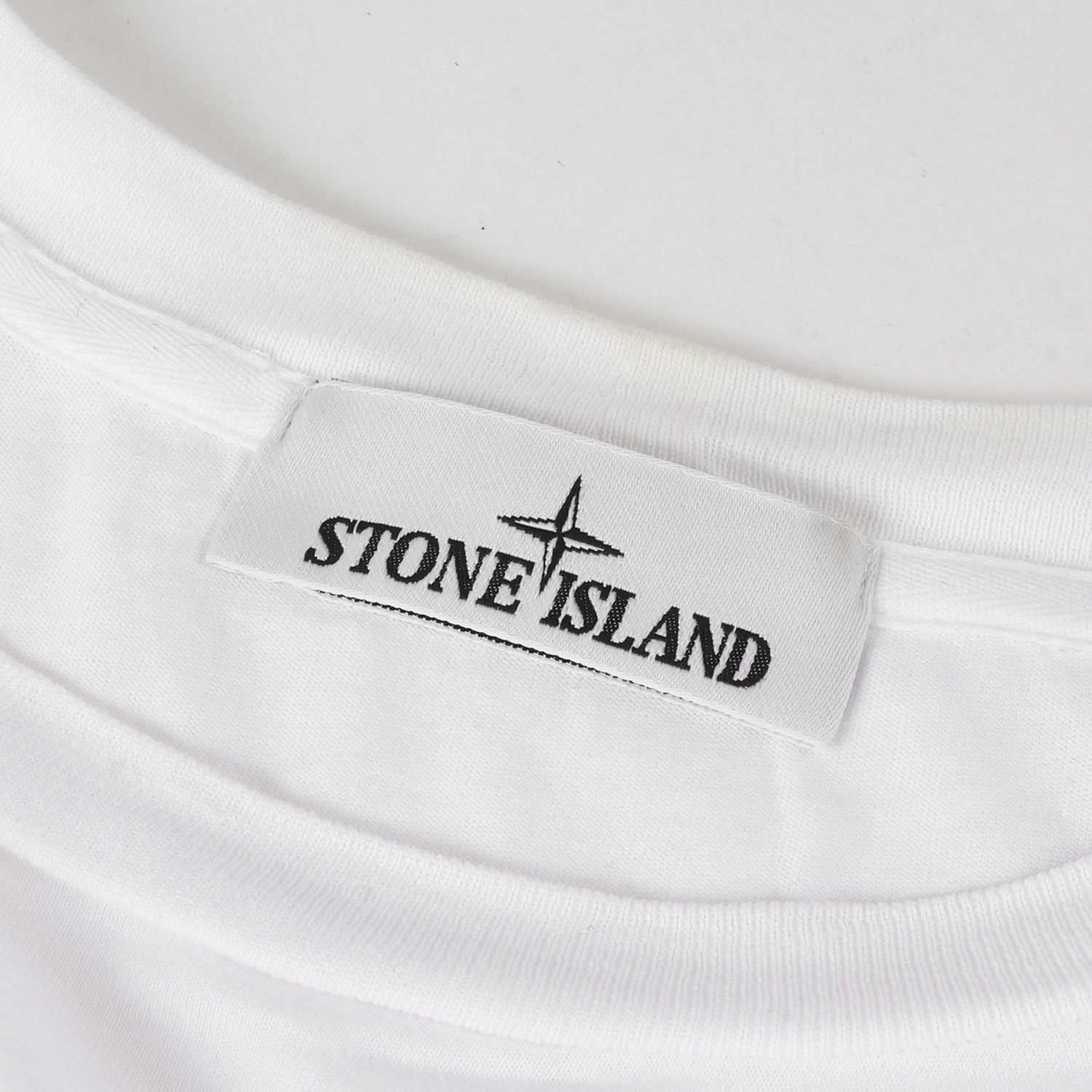 STONE ISLAND ストーンアイランド Tシャツ スクエアロゴ ワッペン ロングスリーブTシャツ 22AW トップス カットソー 長袖 ロンT  ホワイト 白 XL
