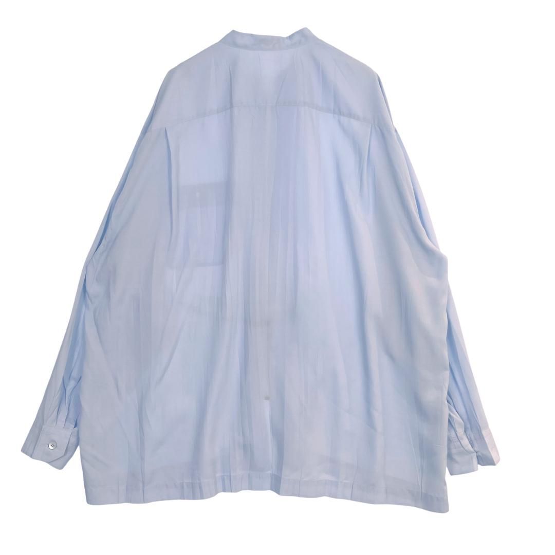 店舗を徹底的に調べる。 ISSEY MIYAKE MEN シャツ 長袖ジップシャツ 水色
