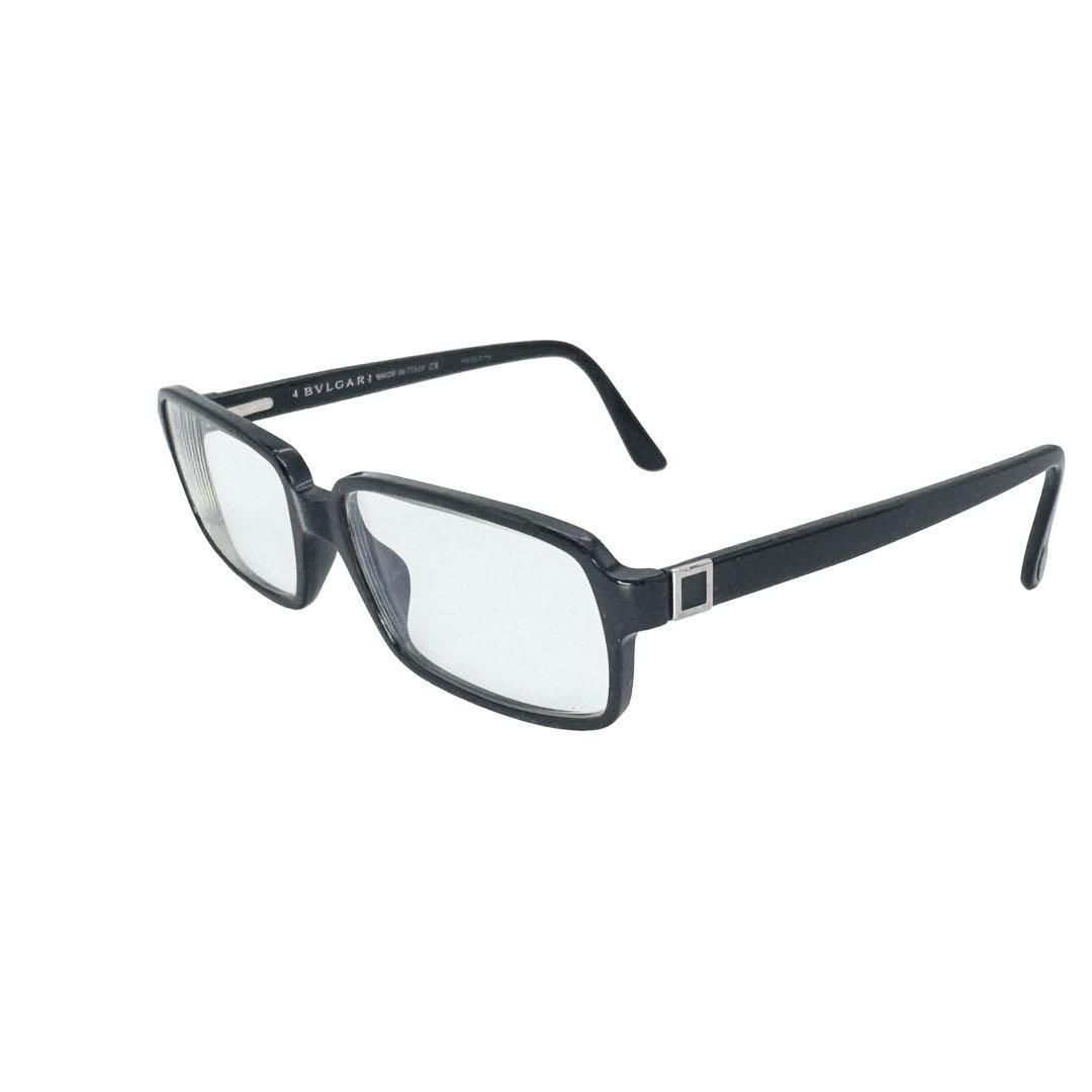 BVLGARI ブルガリ 度入り 316 501 55 16 140 スクエア ブラック シルバー メガネ 眼鏡 めがね メンズ レディース ビジネス