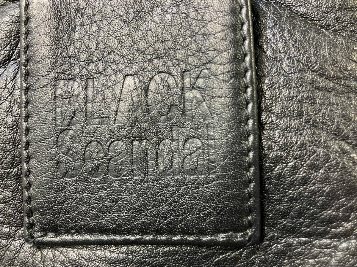 20ss YOHJI YAMAMOTO POUR HOMME BLACK SCANDAL レザーミニショルダーバッグポーチ HN-I12-782 ブラック ヨウジヤマモト