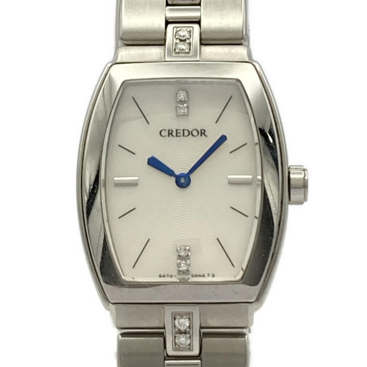SEIKO CREDOR セイコークレドール 腕時計 アクア 5A70-0AF0 レディース 16Pダイヤ 白