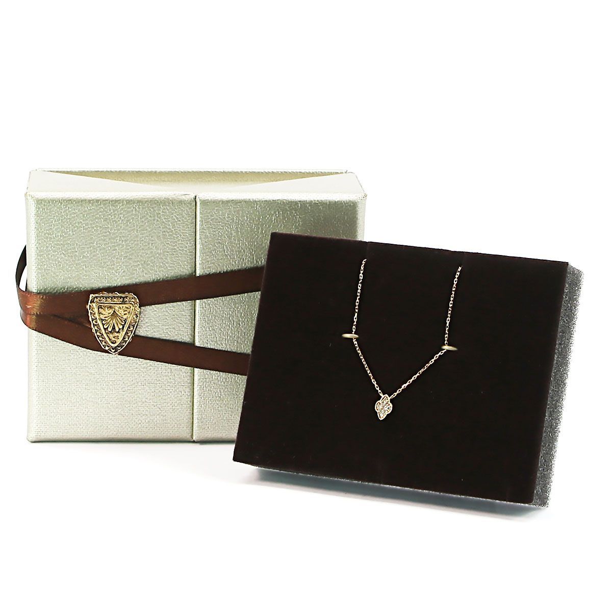 ネックレス agete／アガット K18 ダイヤモンド 0.04ct 40cm 