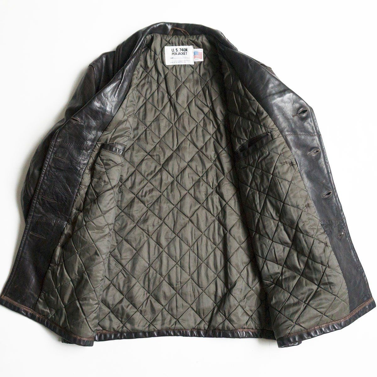 ビッグサイズ46 SCHOTT【レザー ピーコート】 ショット 2301163