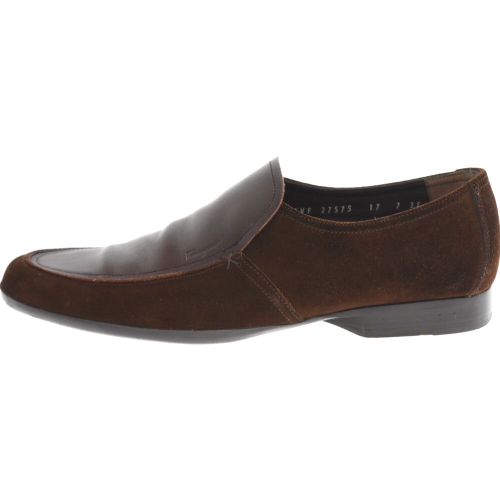 Salvatore Ferragamo サルヴァトーレ フェラガモ SUEDE CALF HICKORY 2 CALF スウェード カーフ ヒッコリー 2 カーフ ローファー レザーシューズ ブラウン