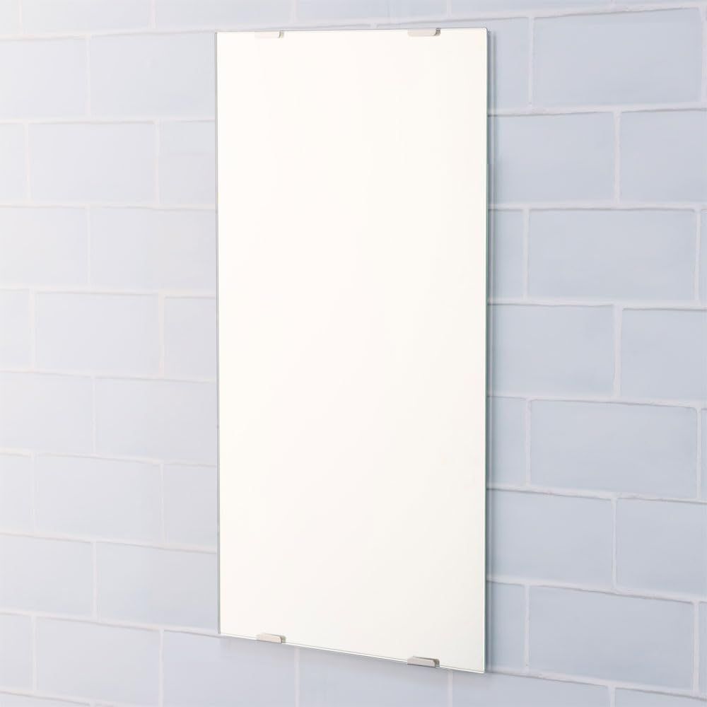 新品 [かがみどっとねっと] 鏡 浴室 交換用 ミラー 300×600 mm 防湿 縁のみ 厚み 5mm M5 糸面取り ガラス 日本製 AGC 旭硝子 サンミラー ユニットバス トイレ お風呂 浴室鏡 洗面鏡 交換
