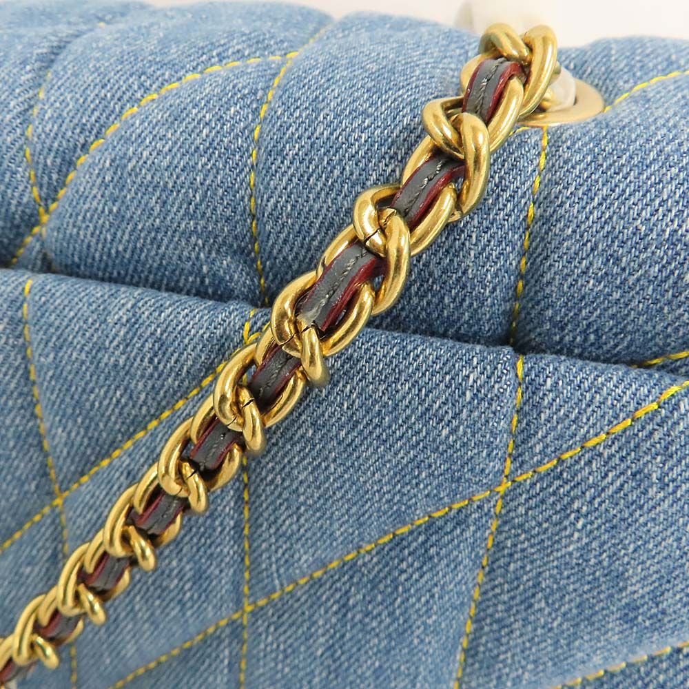 コーチ タビー ショルダーバッグ 26 キルティング デニム 美品訳あり 名古屋】コーチ タビー ショルダーバッグ 26 キルティング デニム