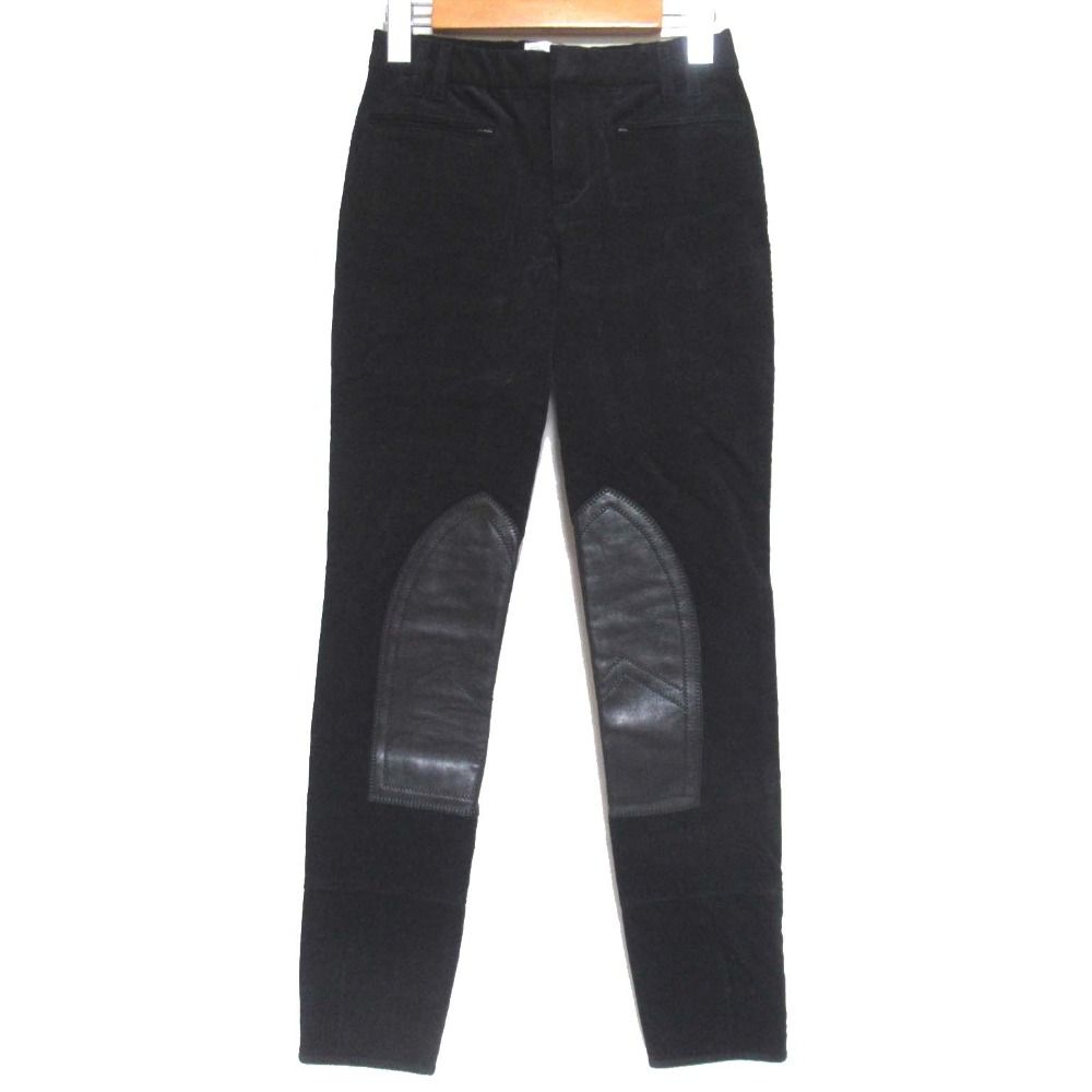 美品 GUCCI グッチ レザーパッチ ストレッチ ジョッキーパンツ  