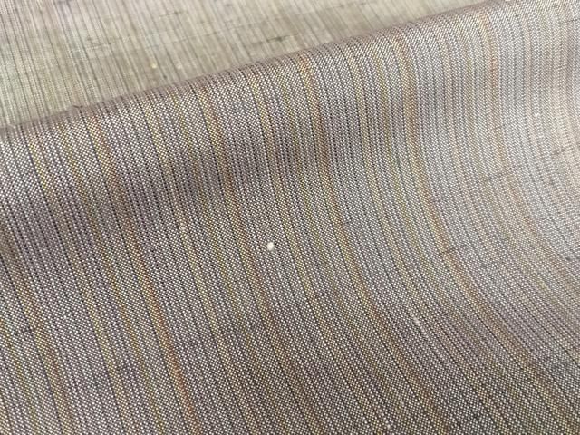 平和屋着物○紅花紬 米沢 新田秀次 紅花染 縞 暈し染め 正絹 逸品