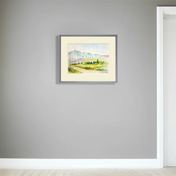 ☆ 水彩画 日下部寛 「モン ヴァントゥを望む」プロヴァンス F4号相当