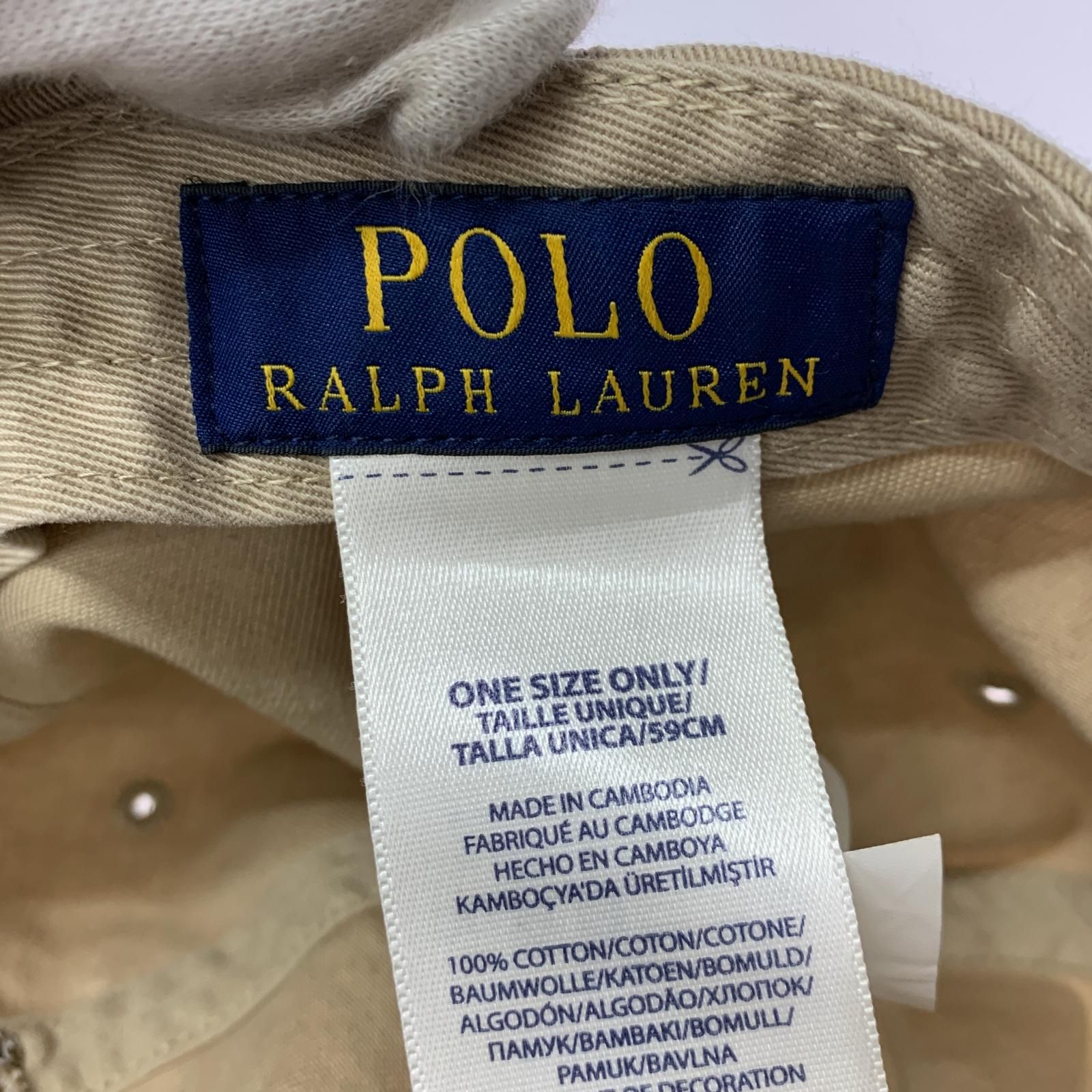 POLO RALPH LAUREN ポロ・ラルフローレン ロゴ ベア刺繍キャップ