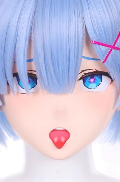 ☆即納 最新作 全頭マスク カツラ付き ロック付き NO.583