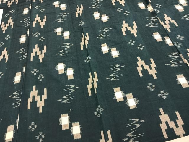 平和屋着物○久留米絣 単衣 舞花文 綿 逸品 CAAZ8345vf