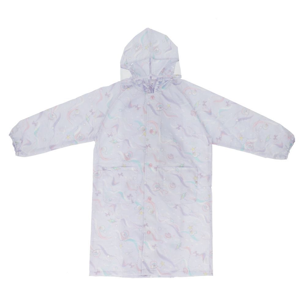 シェルパープル  110cm  キッズレインコート 女の子 レインコート 女の子 ランドセル対応 自転車 レイングッズ 雨具 キッズ 子供用 かわいい こども 子ども 子供 小学生 低学年 園児 女児 ガー