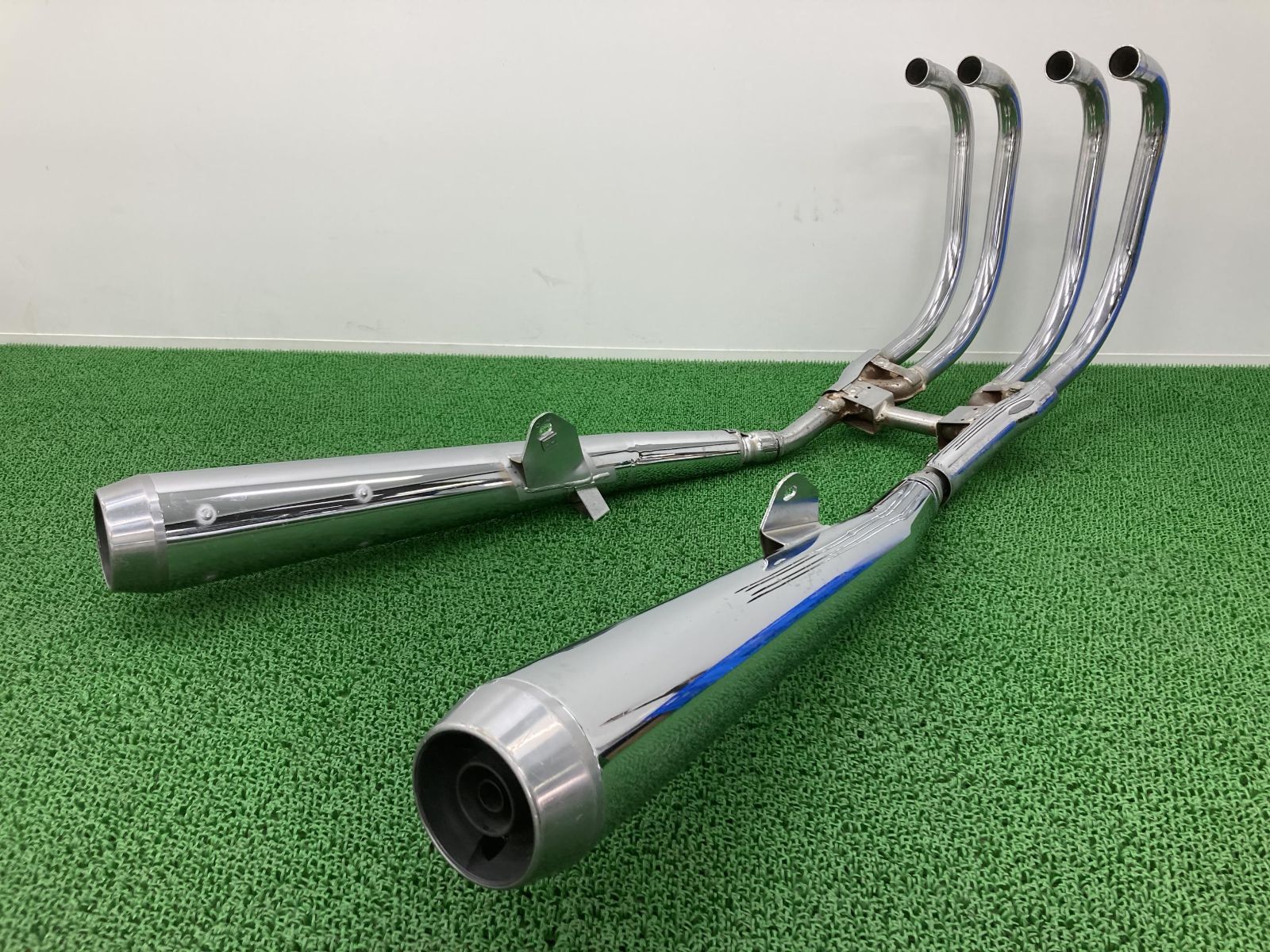 ゼファー750 マフラー K477 カワサキ 純正 中古 バイク 部品 ZR750C ZEPHYR750 後期 フルエキ コケキズ無し 車検 Genuine