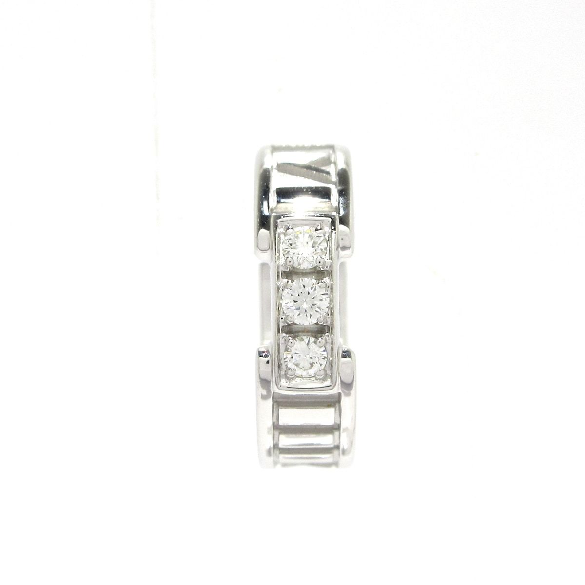 TIFFANY-Co. ティファニー ピアス アトラス K18WG×ダイヤモンド ピアス 片側 3Pダイヤ