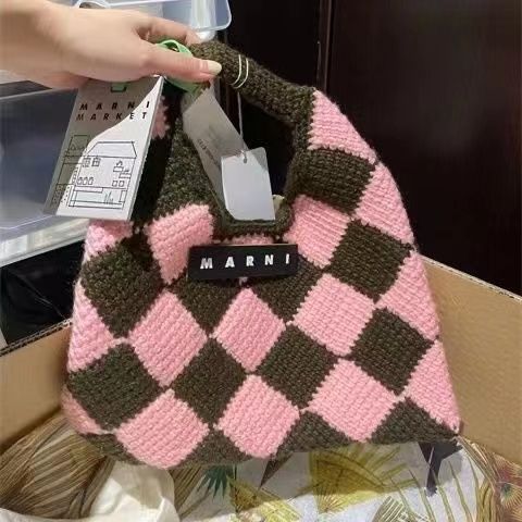 新品 MARNI マルニマーケット テックウール スモール ハンドバッグ