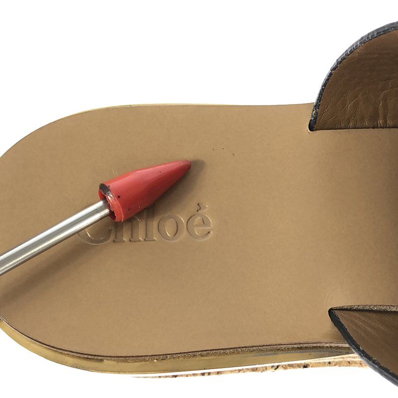 Chloe / クロエ | カミーユ コルクウェッジ サンダル | 37 | ブラック