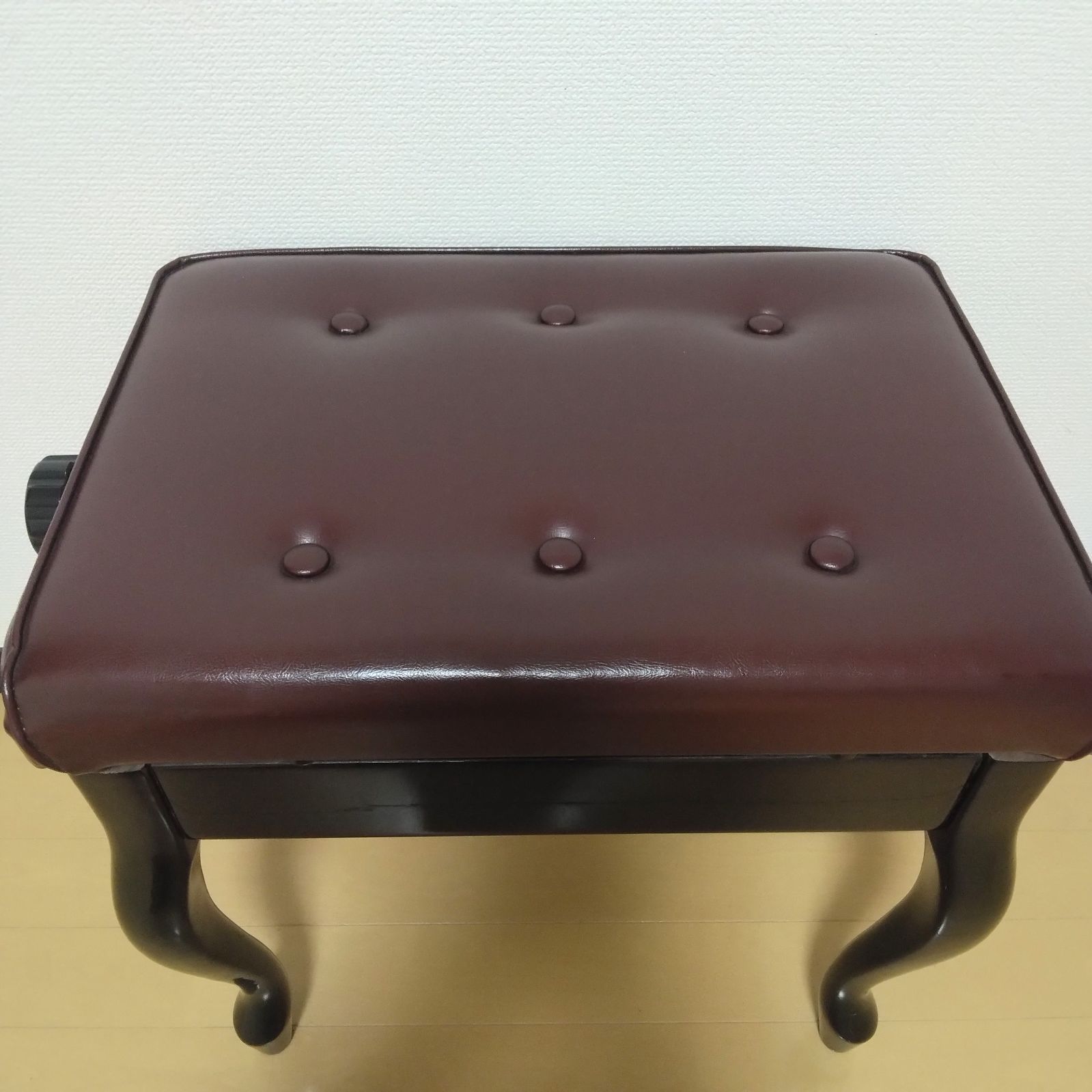 ピアノ椅子 無段階高さ調節 猫足 猫脚 マホガニー系 - メルカリ