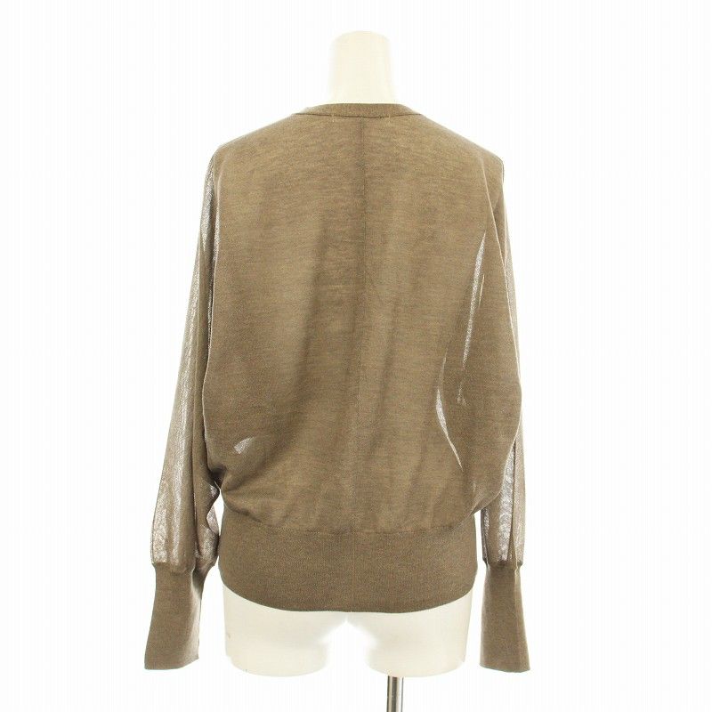23区 オンワード樫山 24SS シャイニーシアー ニット カーディガン Vネック 長袖 38 ベージュ KRWOCM0552 /YM レディース 新色追加】シャイニーシアー ニット カーディガン / 23区
