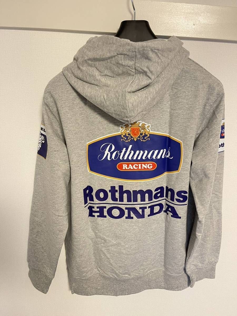 Rothmans HONDA Racing ロスマンズ ホンダ プリントスウェットトレーナー パーカー ネイビー ☆M☆ 英国製 ROTHMANS Rothmans HONDAパーカー