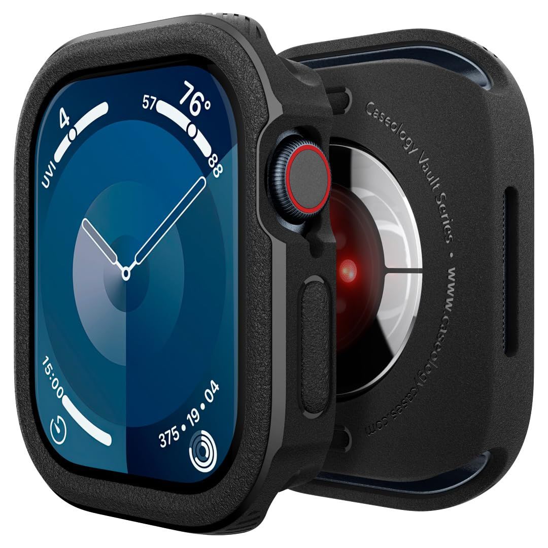 【特価商品】Watch 10 (46mm) 対応 Apple ケース 完全保護 傷防止 ほこり防止 Caseology 簡単な取り付け TPU －ヴォールト（マットブラック）
