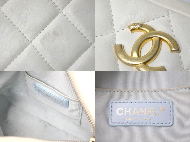CHANEL シャネル ショルダーバッグ ロゴパール付き チェーンショルダー